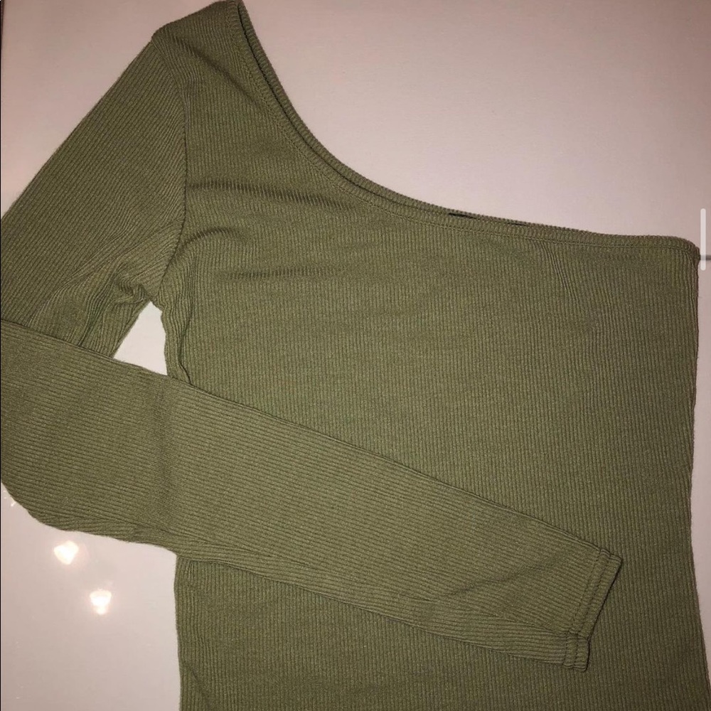 Missguided Sage one shoulder top